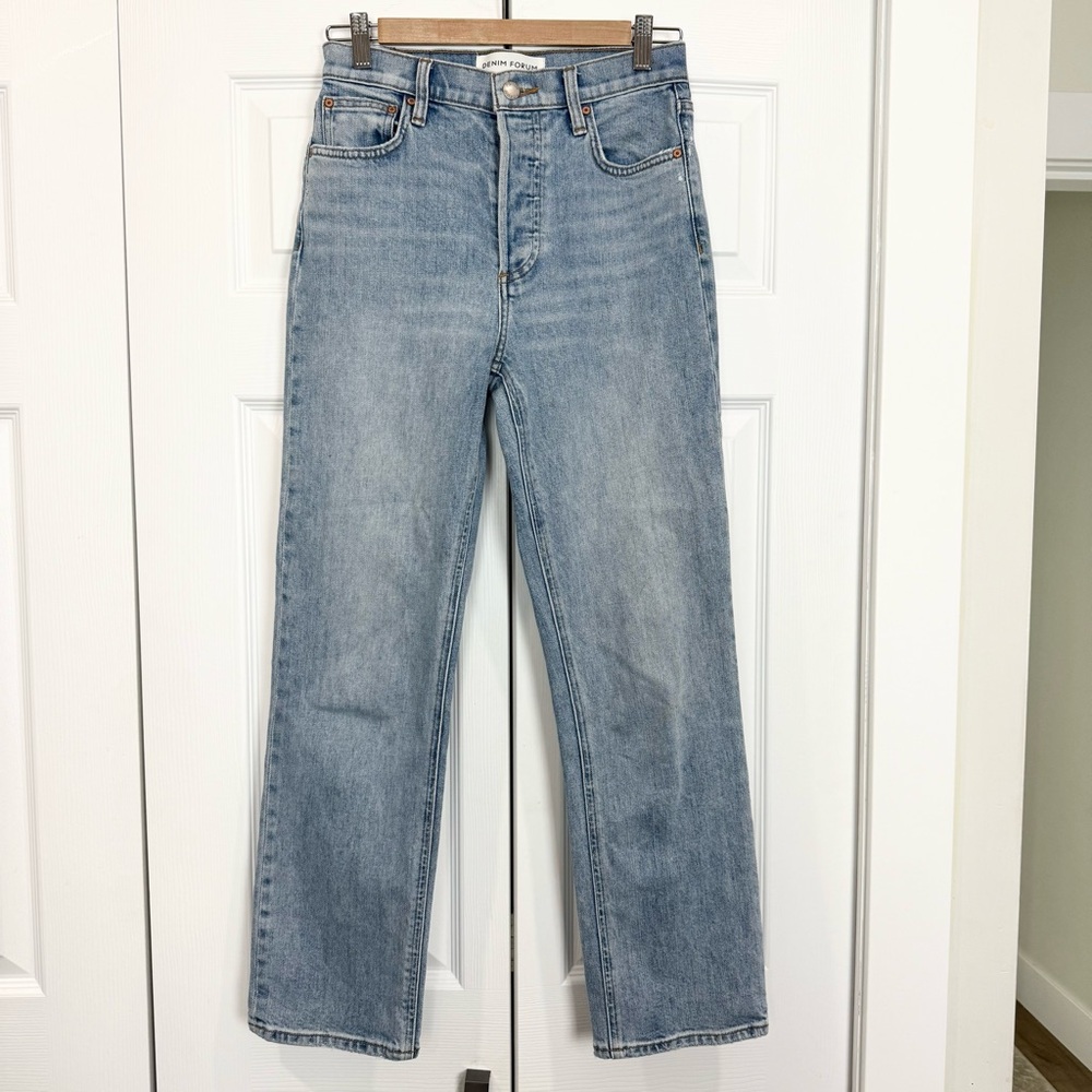 Denim Forum Arlo High Rise Straight Jeans Size 26/28L Aritzia #81614